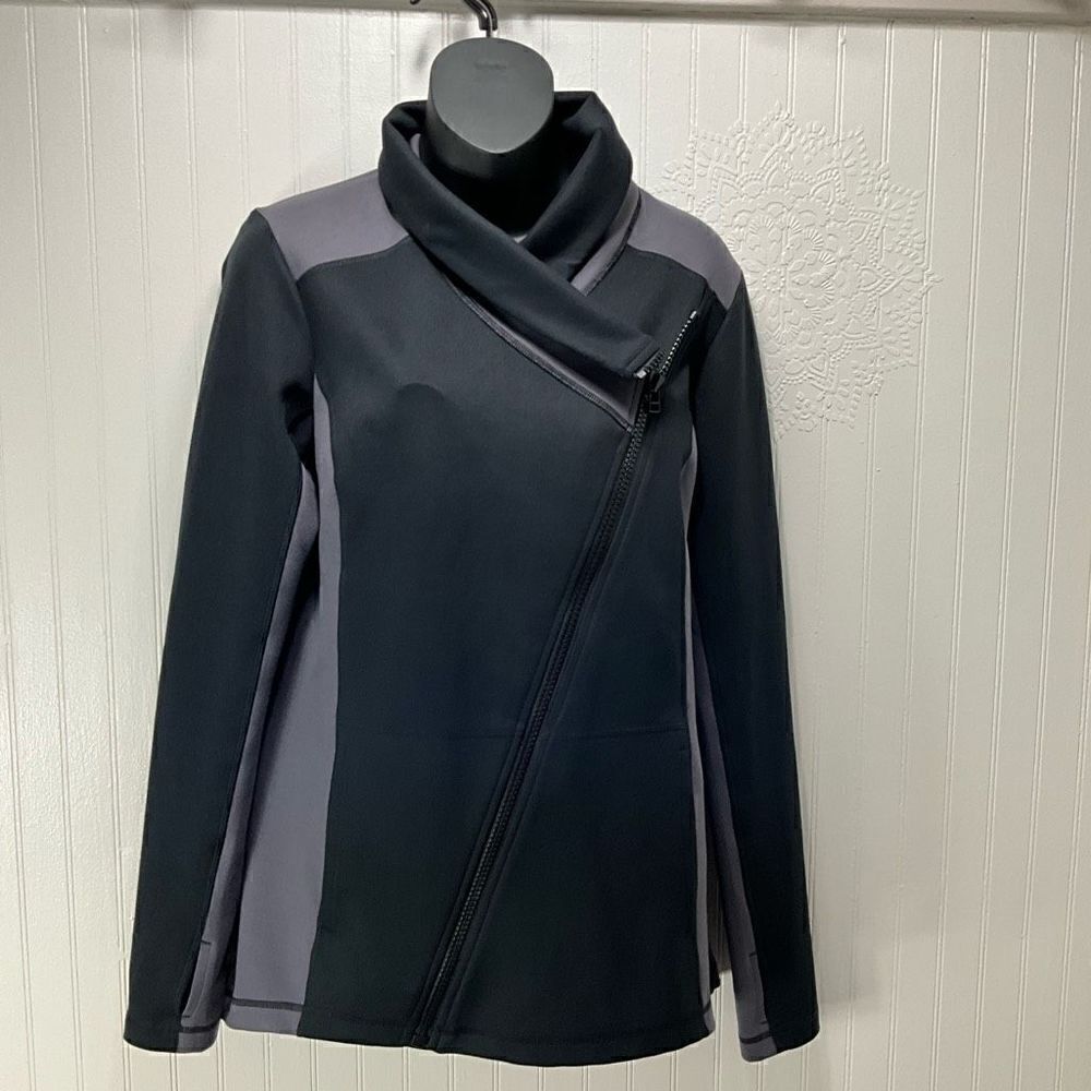 CABI 989 Dash Asymmetrical Zip Up Athletic Jacket